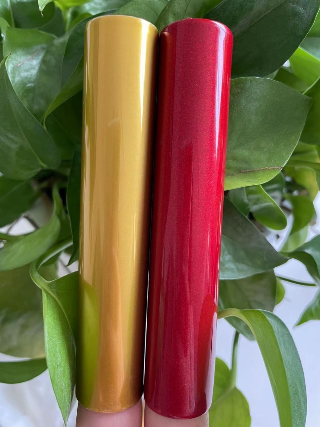 Calidad barata pintura en aerosol espejo brillante Color rojo caramelo transparente recubrimiento en polvo electrostático